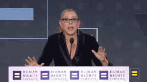 Actress Camryn Manheim complains about having straight son at HRC event