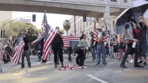 ‘No Kings’ organizers caught promoting banned ‘Vote Blue’ messaging
